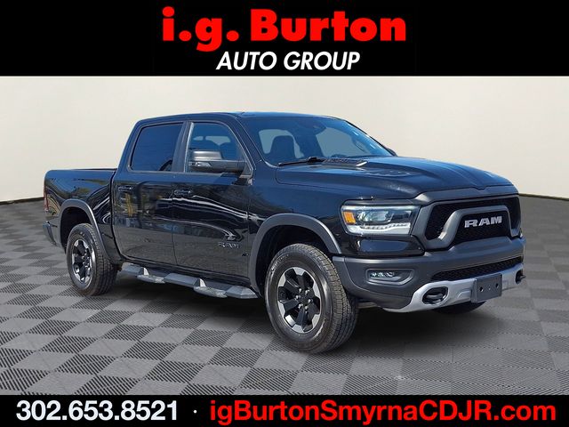 Diamond Black Crystal Pearlcoat 2023 RAM 1500 Rebel Crew Cab 4WD Pickup Truck Four-Wheel Drive 8-Speed Automatic