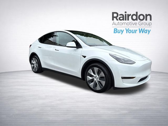 Pearl White Multi-Coat 2023 Tesla Model Y SUV / Crossover All-Wheel Drive 1-Speed Automatic