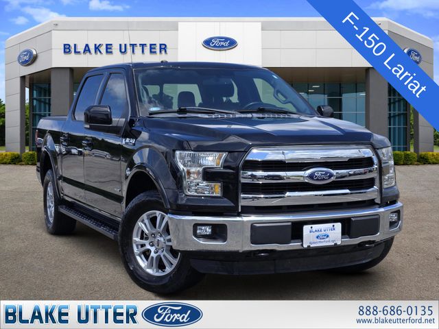 Shadow Black 2016 Ford F-150 Lariat SuperCrew 4WD Pickup Truck Four-Wheel Drive 6-Speed Automatic