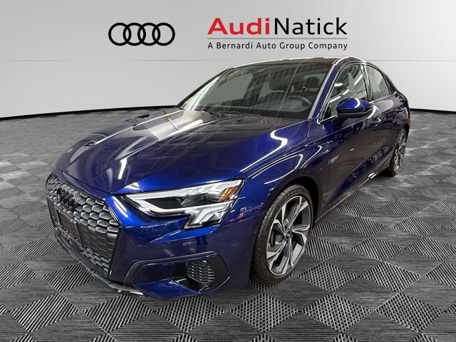 Navarra Blue Metallic 2023 Audi A3 40 TFSI quattro Premium Plus AWD Sedan All-Wheel Drive 7-Speed Automatic