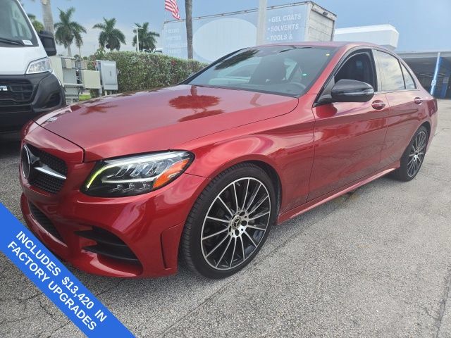 Red 2020 Mercedes-Benz C-Class Sedan Rear-Wheel Drive 9-Speed Automatic