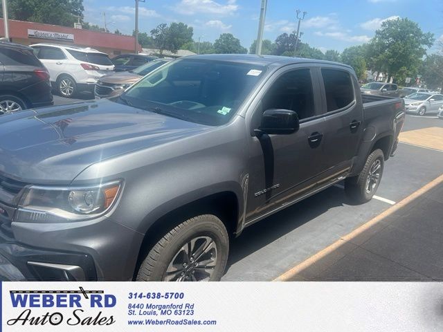 Gray (Satin Steel Metallic) 2021 Chevrolet Colorado Pickup Truck Four-Wheel Drive 8-Speed Automatic