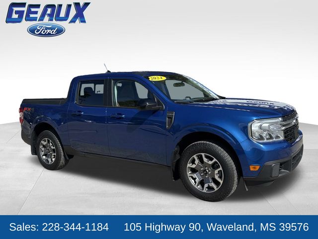 Blue Metallic 2024 Ford Maverick Lariat SuperCrew AWD Pickup Truck All-Wheel Drive 8-Speed Automatic