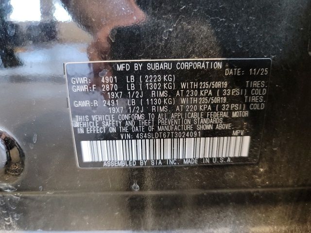 2026 Crystal Black Silica Subaru Forester Touring AWD SUV