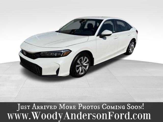 Platinum White Pearl 2026 Honda Civic Sedan Front-Wheel Drive Continuously Variable Transmission
