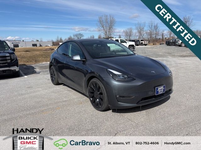 Gray 2022 Tesla Model Y Performance AWD SUV / Crossover All-Wheel Drive 1-Speed Automatic