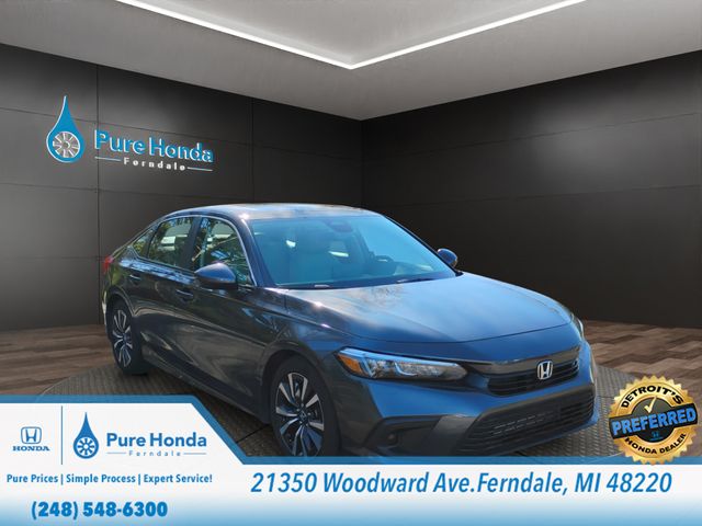 Meteorite Gray Metallic 2023 Honda Civic EX FWD Sedan Front-Wheel Drive Continuously Variable Transmission