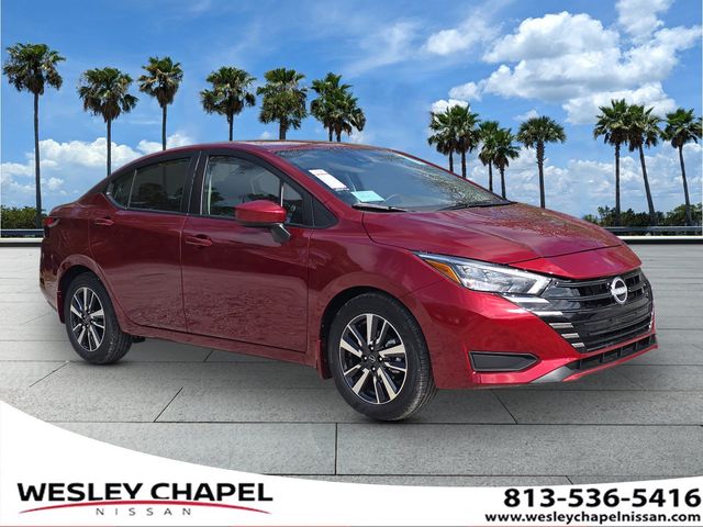 Red (Scarlet) 2025 Nissan Versa Sedan Front-Wheel Drive Continuously Variable Transmission