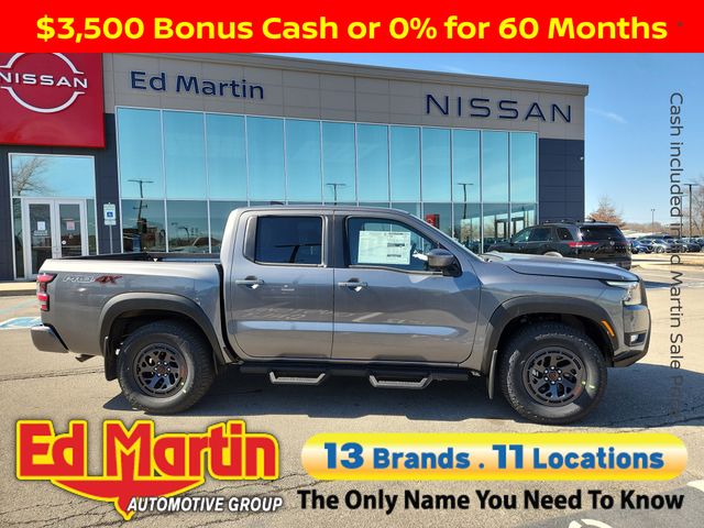 Gray (Gun Metallic) 2026 Nissan Frontier PRO-4X Crew Cab 4WD Pickup Truck Four-Wheel Drive 9-Speed Automatic Overdrive