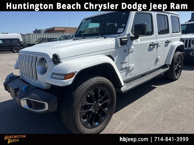 Bright White Clearcoat 2023 Jeep Wrangler 4xe Sahara 4WD SUV / Crossover Four-Wheel Drive 8-Speed Automatic