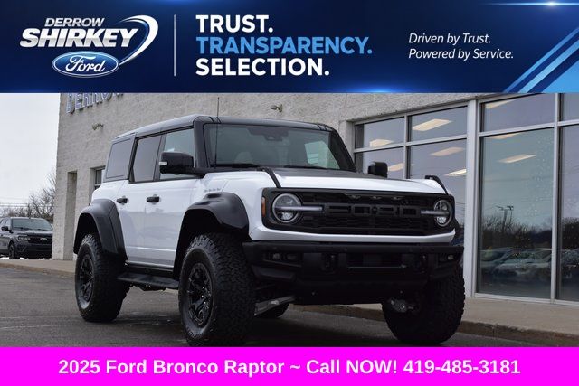 Oxford White 2025 Ford Bronco Raptor SUV / Crossover Four-Wheel Drive Automatic