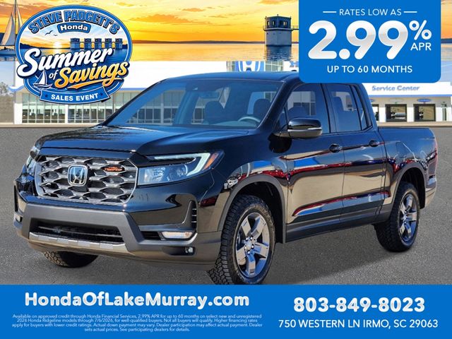 Crystal Black Pearl 2026 Honda Ridgeline TrailSport AWD Pickup Truck All-Wheel Drive 9-Speed Automatic