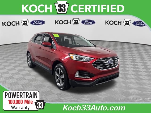 Red Metallic 2021 Ford Edge SEL AWD SUV / Crossover All-Wheel Drive 8-Speed Automatic