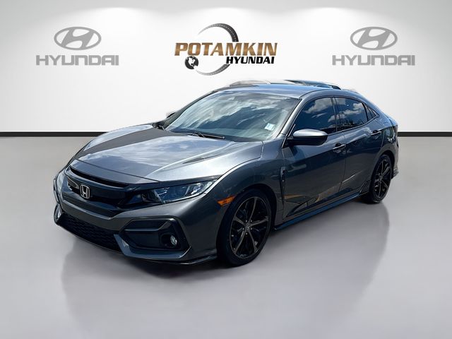 Gray (Modern Steel Metallic) 2021 Honda Civic Hatchback Hatchback Front-Wheel Drive Continuously Variable Transmission