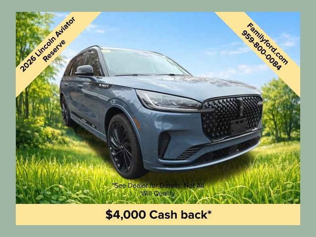 Whisper Blue Metallic Clearcoat 2026 Lincoln Aviator Reserve AWD SUV / Crossover All-Wheel Drive Automatic