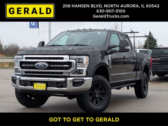 Black Metallic 2020 Ford F-250 Super Duty Lariat Crew Cab 4WD Pickup Truck Four-Wheel Drive Automatic
