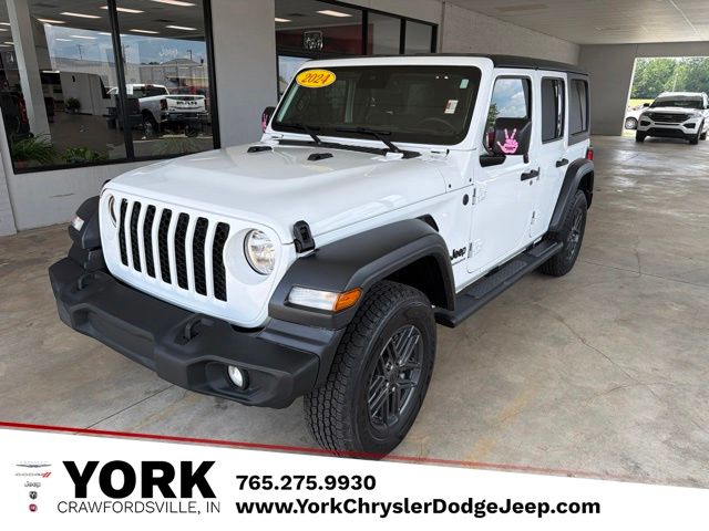 Bright White Clearcoat 2024 Jeep Wrangler SUV / Crossover Four-Wheel Drive 8-Speed Automatic