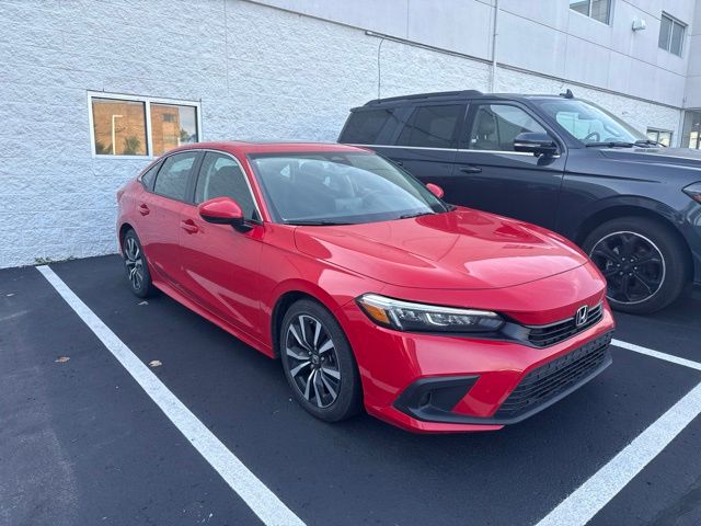 Rallye Red 2024 Honda Civic Sedan Front-Wheel Drive Continuously Variable Transmission