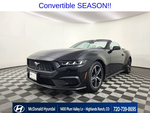 Shadow Black 2024 Ford Mustang Convertible Rear-Wheel Drive Automatic