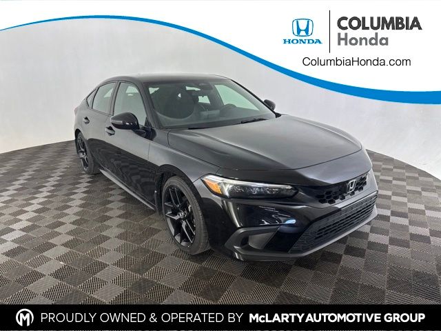 Crystal Black Pearl 2024 Honda Civic Hatchback Sport FWD Hatchback Front-Wheel Drive Continuously Variable Transmission