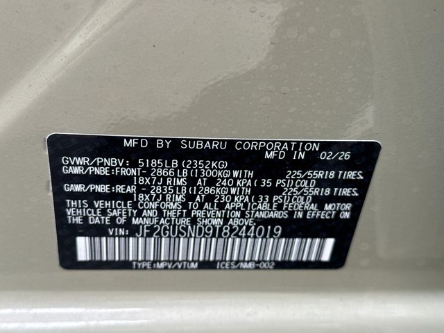 New 2026 Beige Subaru Limited image 36