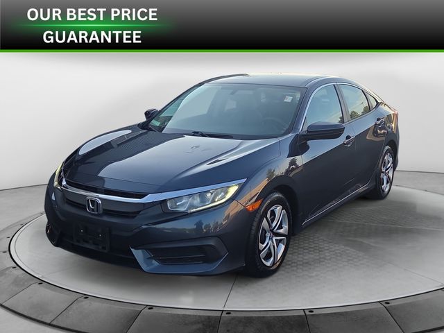 Aegean Blue Metallic 2017 Honda Civic Sedan Front-Wheel Drive Continuously Variable Transmission