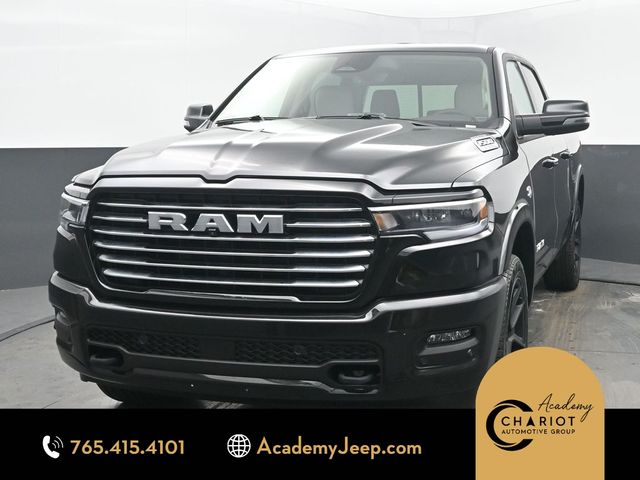 Diamond Black Crystal Pearlcoat 2026 RAM 1500 Laramie Crew Cab 4WD Pickup Truck Four-Wheel Drive 8-Speed Automatic
