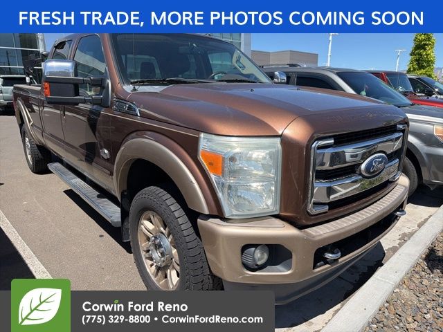 Brown 2011 Ford F-350 Super Duty King Ranch Crew Cab 4WD Pickup Truck Four-Wheel Drive 6-Speed Automatic Overdrive
