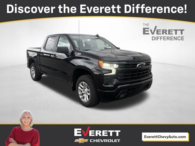 Black 2026 Chevrolet Silverado 1500 RST Crew Cab 4WD Pickup Truck Four-Wheel Drive Automatic