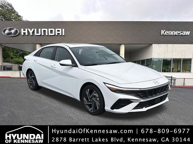 Serenity White 2025 Hyundai Elantra Sedan Front-Wheel Drive Continuously Variable Transmission