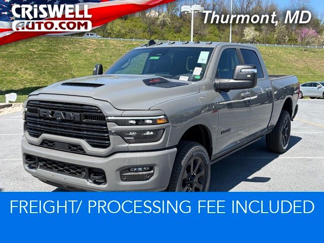 Gray Clearcoat 2026 RAM 3500 Laramie Crew Cab 4WD Pickup Truck Four-Wheel Drive 8-Speed Automatic