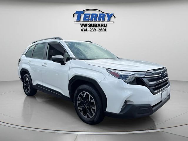 Crystal White Pearl 2025 Subaru Forester SUV / Crossover All-Wheel Drive Continuously Variable Transmission