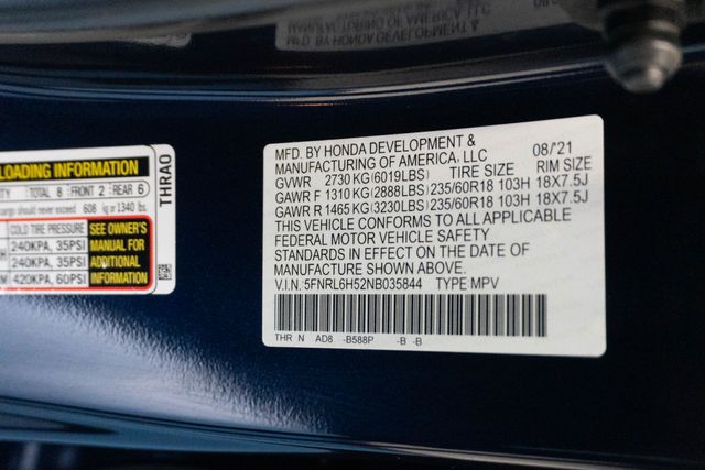 Used 2022 Honda Odyssey Van