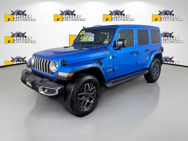Hydro Blue Pearl Coat 2024 Jeep Wrangler Sahara 4-Door 4WD SUV / Crossover Four-Wheel Drive 8-Speed Automatic