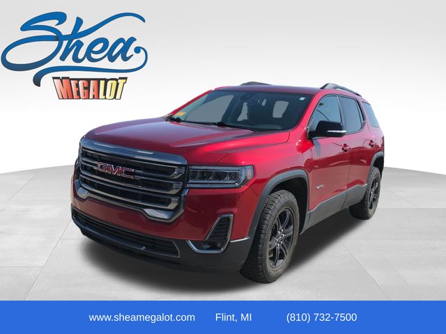Volcanic Red Tintcoat 2023 GMC Acadia AT4 AWD SUV / Crossover Four-Wheel Drive 9-Speed Automatic