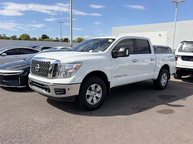 Glacier White 2018 Nissan Titan Pickup Truck Four-Wheel Drive 7-Speed Automatic