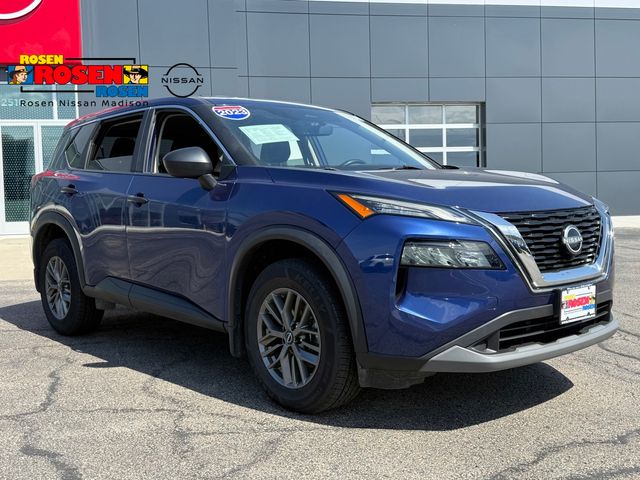 Caspian Blue Metallic 2023 Nissan Rogue S AWD SUV / Crossover All-Wheel Drive Continuously Variable Transmission
