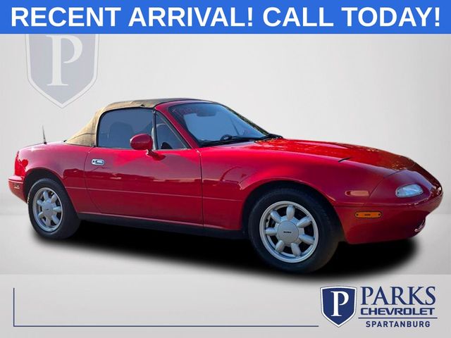 Red 1990 Mazda MX-5 Miata Convertible Rear-Wheel Drive Automatic