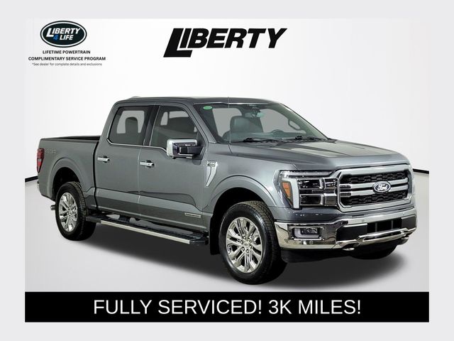 Gray Metallic 2024 Ford F-150 Lariat SuperCrew 4WD Pickup Truck Four-Wheel Drive Automatic