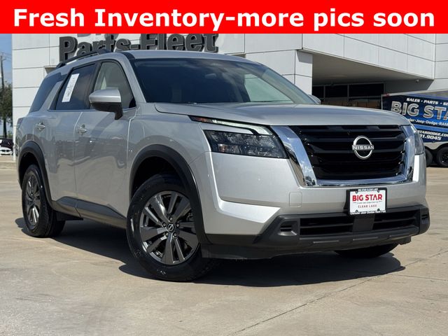 2025 Nissan Pathfinder SV Silver at Texan Dodge Chrysler Jeep Ram