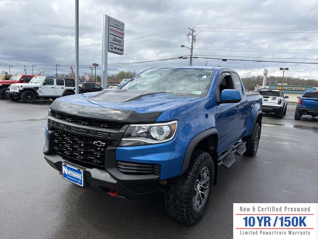 Bright Blue Metallic 2022 Chevrolet Colorado ZR2 Extended Cab 4WD Pickup Truck Four-Wheel Drive 8-Speed Automatic