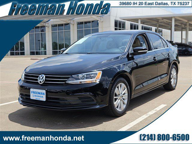 Black 2015 Volkswagen Jetta Sedan Front-Wheel Drive 6-Speed Automatic