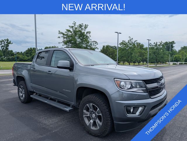 Gray (Satin Steel Metallic) 2018 Chevrolet Colorado Z71 Crew Cab 4WD Pickup Truck Four-Wheel Drive 8-Speed Automatic