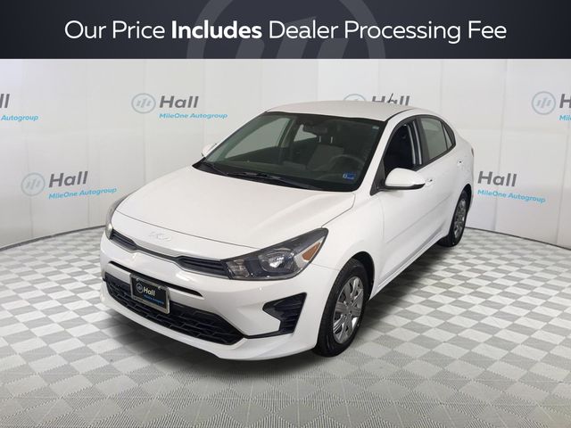 Clear White 2022 Kia Rio Sedan Front-Wheel Drive Continuously Variable Transmission