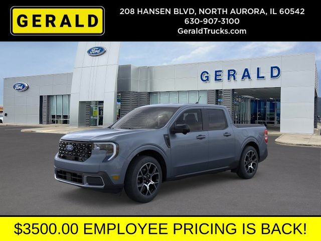 Blue (Azure Gray Metallic Tri-Coat) 2026 Ford Maverick Lariat SuperCrew AWD Pickup Truck All-Wheel Drive Continuously Variable Transmission