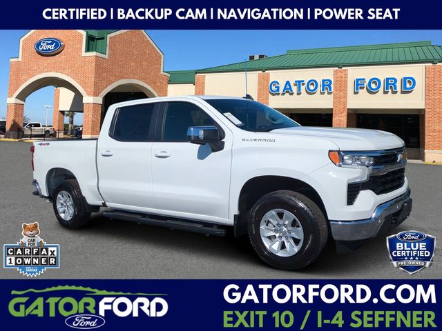 Summit White 2025 Chevrolet Silverado 1500 LT Crew Cab 4WD Pickup Truck Four-Wheel Drive Automatic