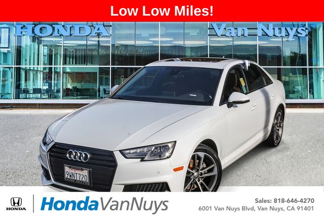 Glacier White 2019 Audi A4 Titanium 40 TFSI FWD Sedan Front-Wheel Drive 7-Speed Automatic