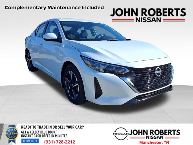 Aspen White Tricoat 2025 Nissan Sentra SV FWD Sedan Front-Wheel Drive Continuously Variable Transmission