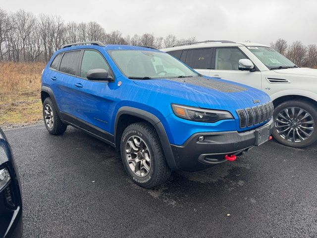 Hydro Blue Pearlcoat 2021 Jeep Cherokee Trailhawk 4WD SUV / Crossover Four-Wheel Drive 9-Speed Automatic