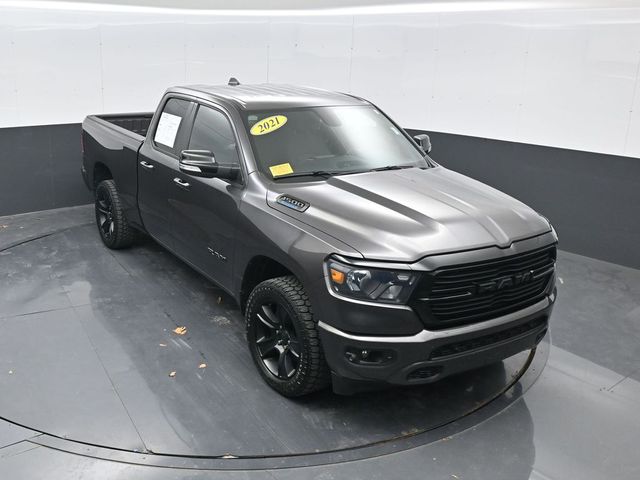 Crystal Metallic 2021 RAM 1500 Big Horn Quad Cab 4WD Pickup Truck Four-Wheel Drive 8-Speed Automatic